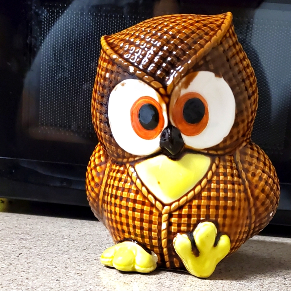 Vintage Ardco Ceramic Owl Planter
